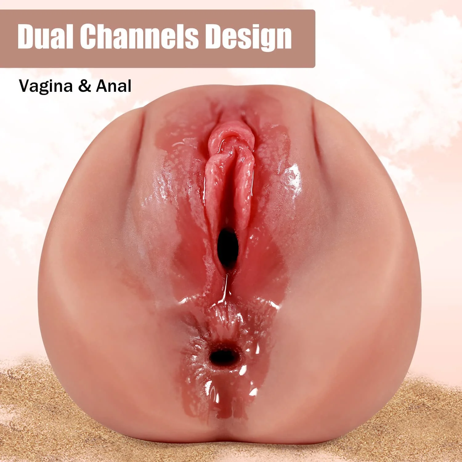 1.32Lb 2-in-1 Male Pocket Pussy with Vagina and Tight Anal - Image 2