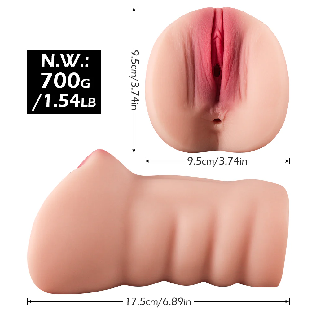 1.54Lb Asian Style 2-in-1 Vagina and Tight Anus Stroker Pocket Pussy - Image 3