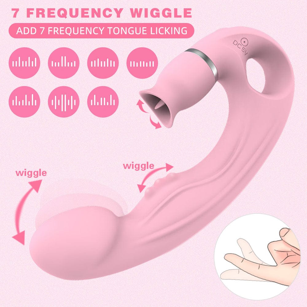 Tongue Licking G Spot Stimulating Dildo Vibrator - Image 3