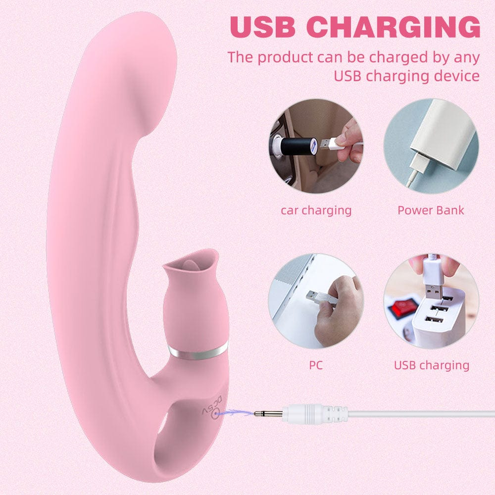 Tongue Licking G Spot Stimulating Dildo Vibrator - Image 7