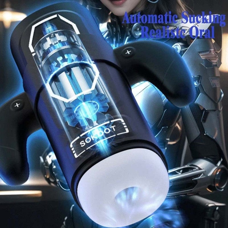 Sokoot Handheld Telescopic Sucking Heating Male Penis Stroker - Image 4