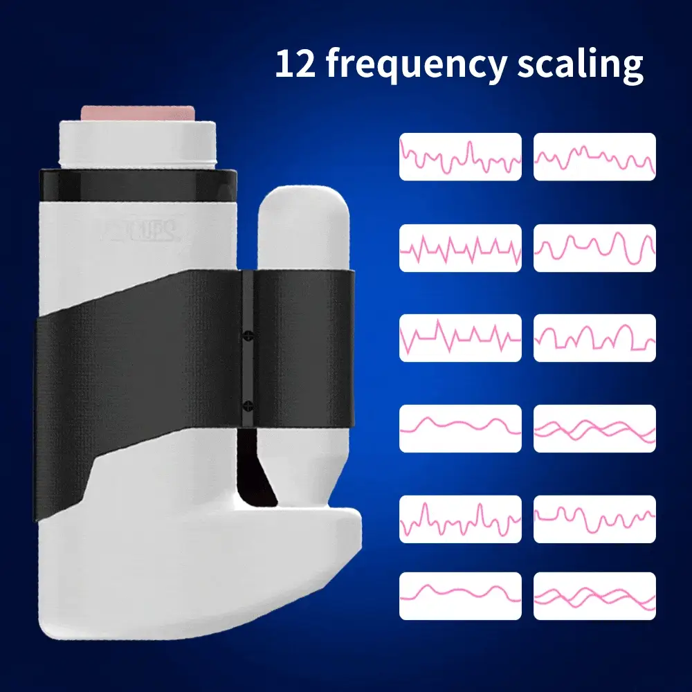 12 Speeds Telescopic Vibrator Realistic Vagina Male Masturbator - Image 2