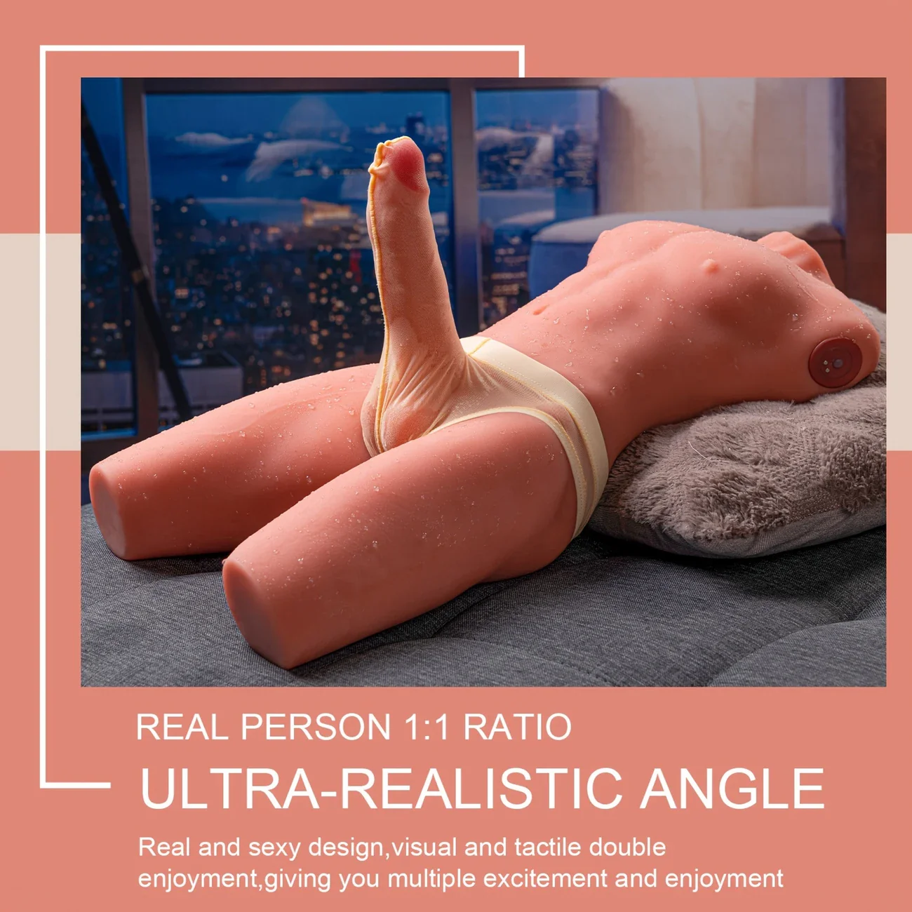17.64Lb Male Sex Torso with Thrusting Realistic Dildo & Tight Anus - Image 2