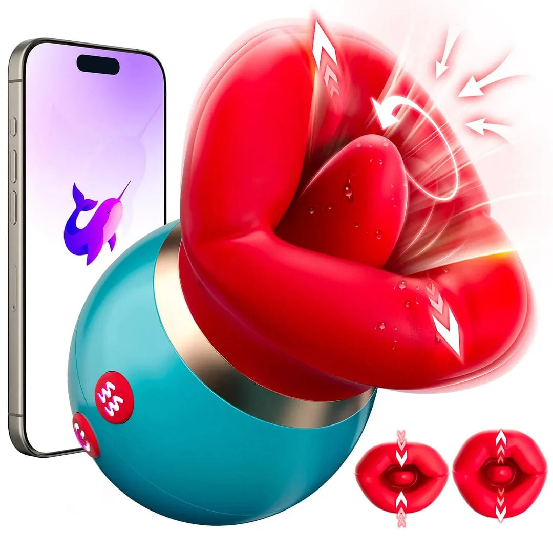 3 in 1 App Remote Control Big Mouth Vibrator With 360° Tongue Licking & Sucking & Vibrating - Image 2