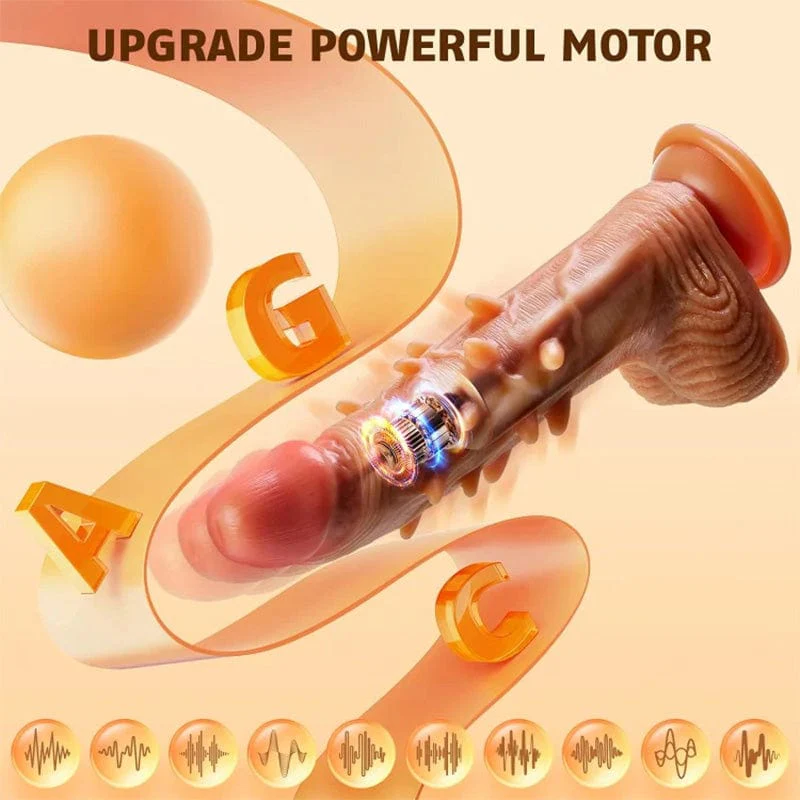 3 Thrusting & 9 Vibration G Spot Anal Stimulation Heating Dildo - Image 3