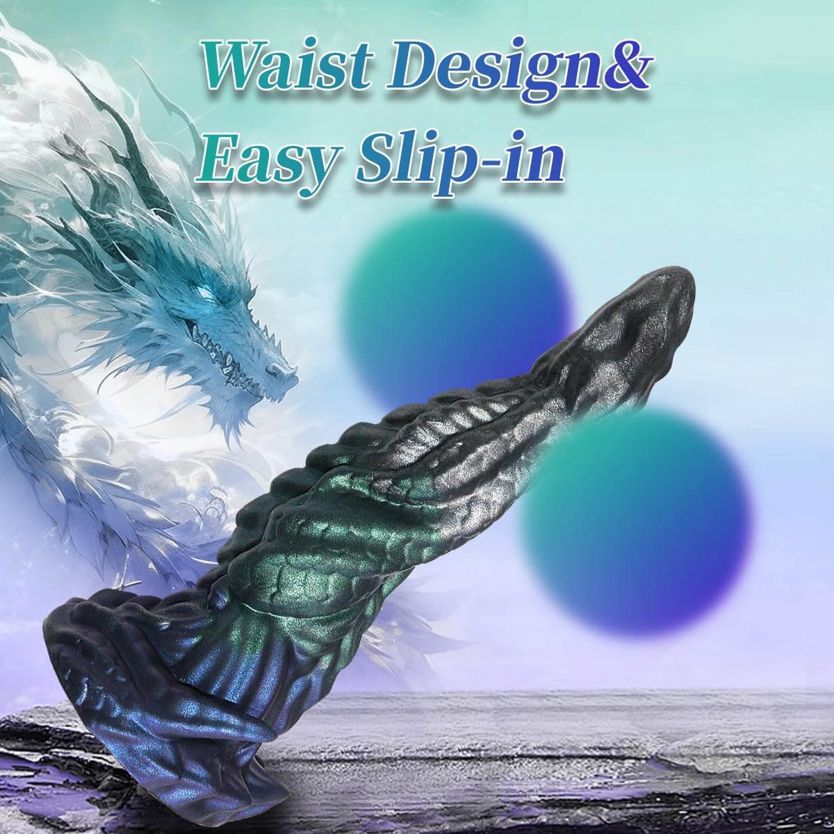 8.46In Dragon Dildo Knot Monster Huge Anal Dildo with Suction Cup - Image 4