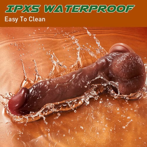 9 Vibrating 3 Telescoping Swing Realistic Dildo Vibrator 8.86 Inch - Image 2