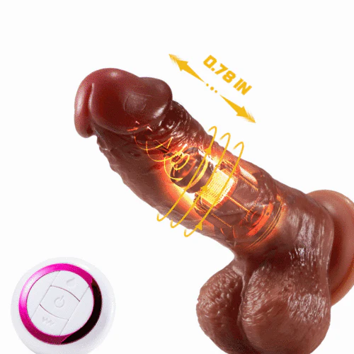 9 Vibrating 3 Telescoping Swing Realistic Dildo Vibrator 8.86 Inch - Image 6