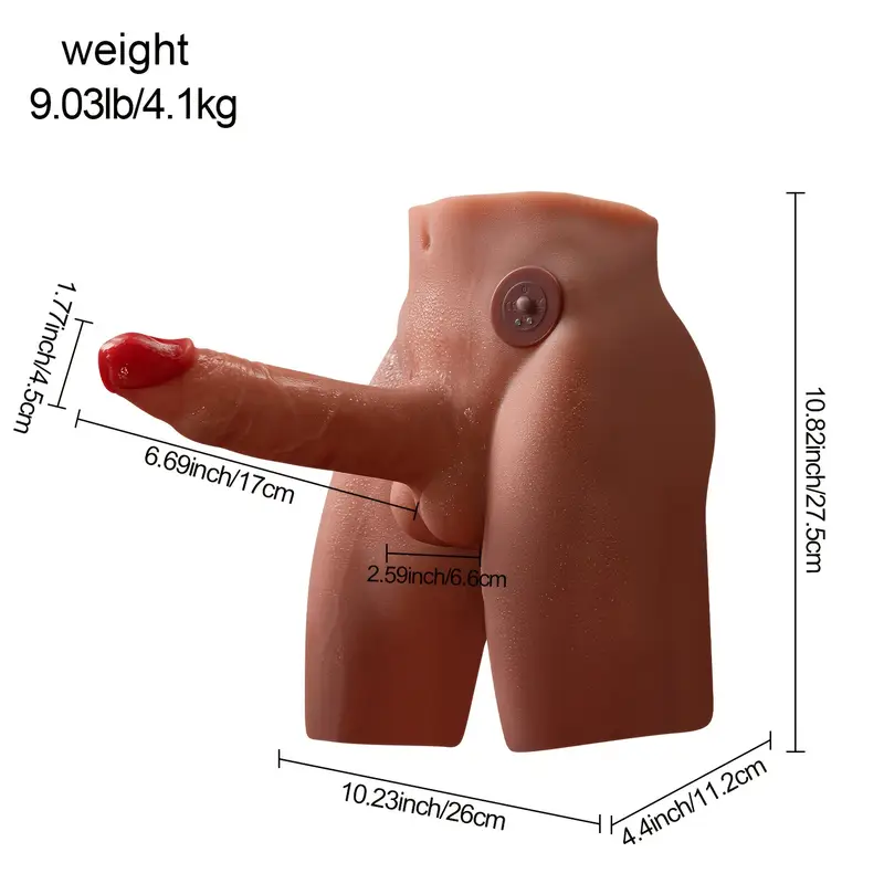 9.04Lb 3D Male Realist Butt Sex Torso with Thrusting Dildo & Anus - Image 8