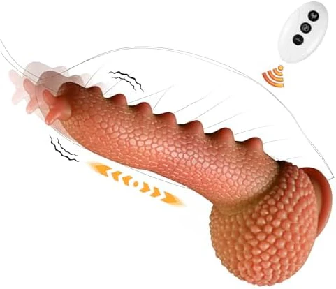 9.06in Thrusting Monster Snail Dildo Vibrator with 3 Thrusting & 9 Vibrating Modes - Image 8
