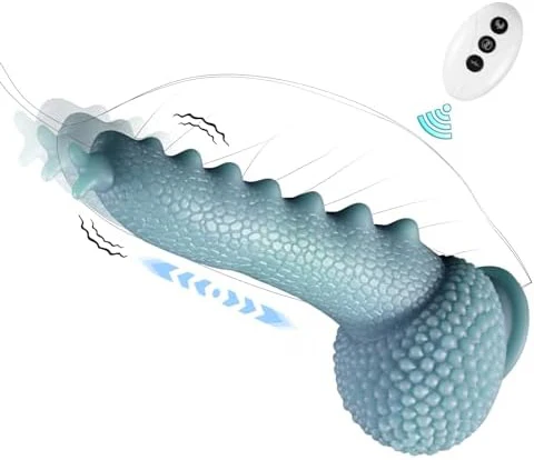 9.06in Thrusting Monster Snail Dildo Vibrator with 3 Thrusting & 9 Vibrating Modes - Image 9