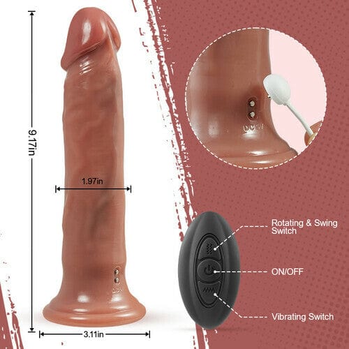 9.17In 5 Beads Rotating Swing 8 Vibrating Dildo remote control - Image 8
