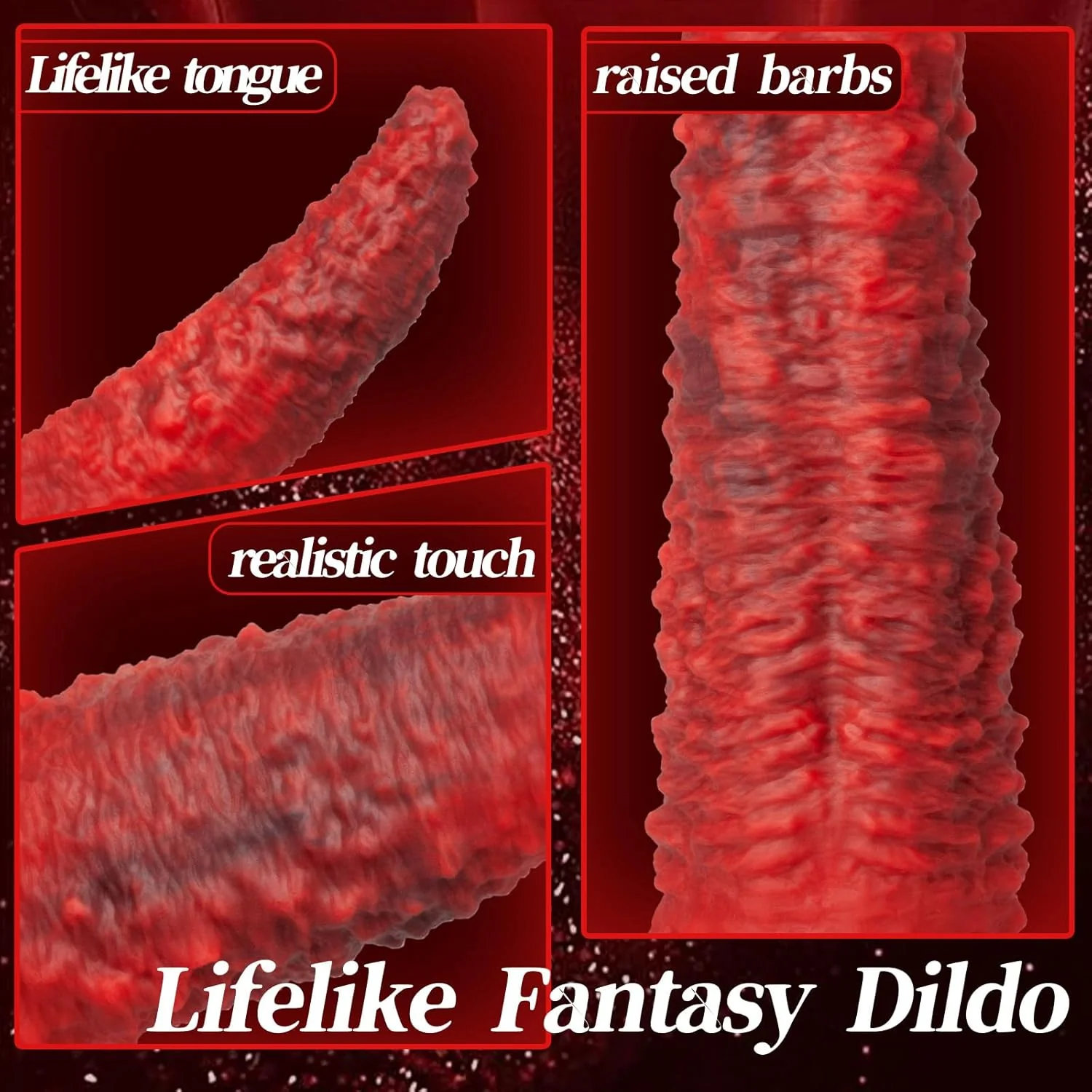 9.5-inch Realistic Monster Tongue Thrusting Dildo Vibrator With Remote Control - Image 4
