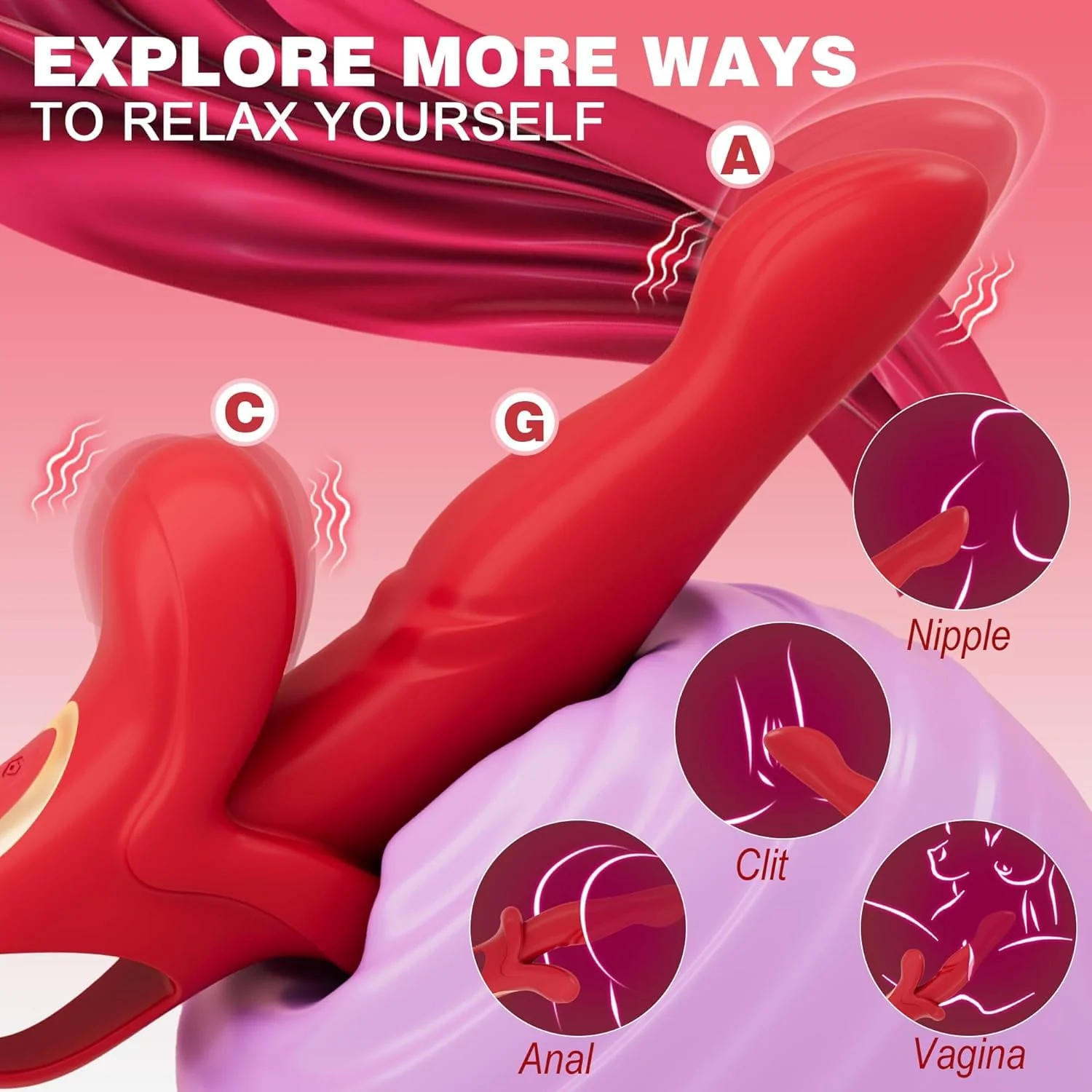Alice 3 In 1 Thrusting Vibrating Rabbit G Spot Vibrator - Image 3