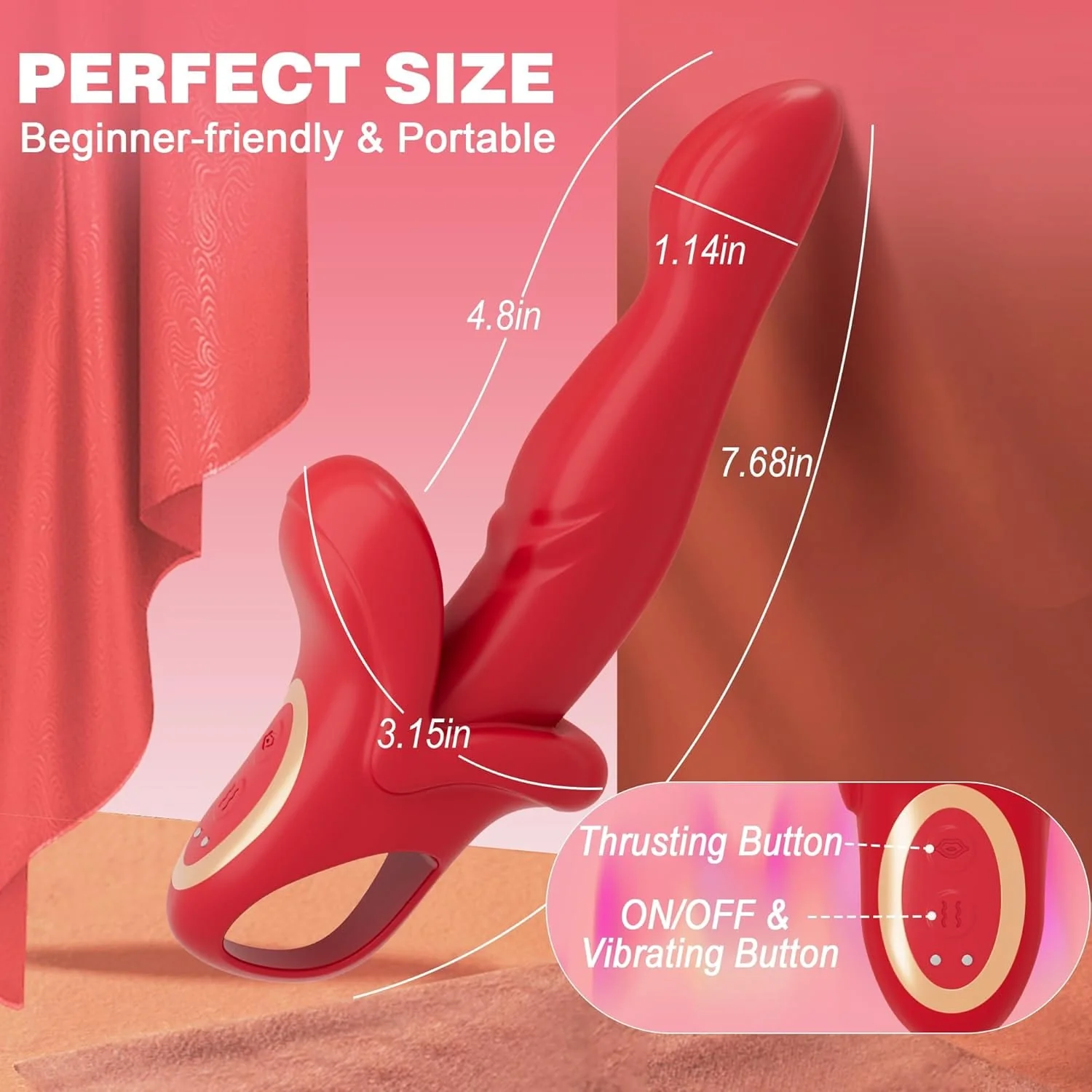 Alice 3 In 1 Thrusting Vibrating Rabbit G Spot Vibrator - Image 5
