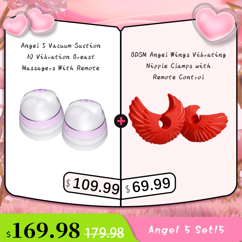 BDSM Angel Wings Vibrating Nipple Clamps with Remote Control - Image 13