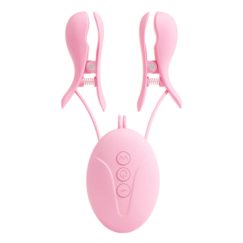 BDSM Electric Shock Nipple Clamp Breast Massager - Image 2