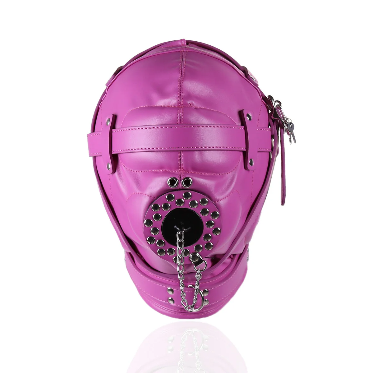 BDSM Face Mask Head Hood Bondage Restraints With Lid - Image 5