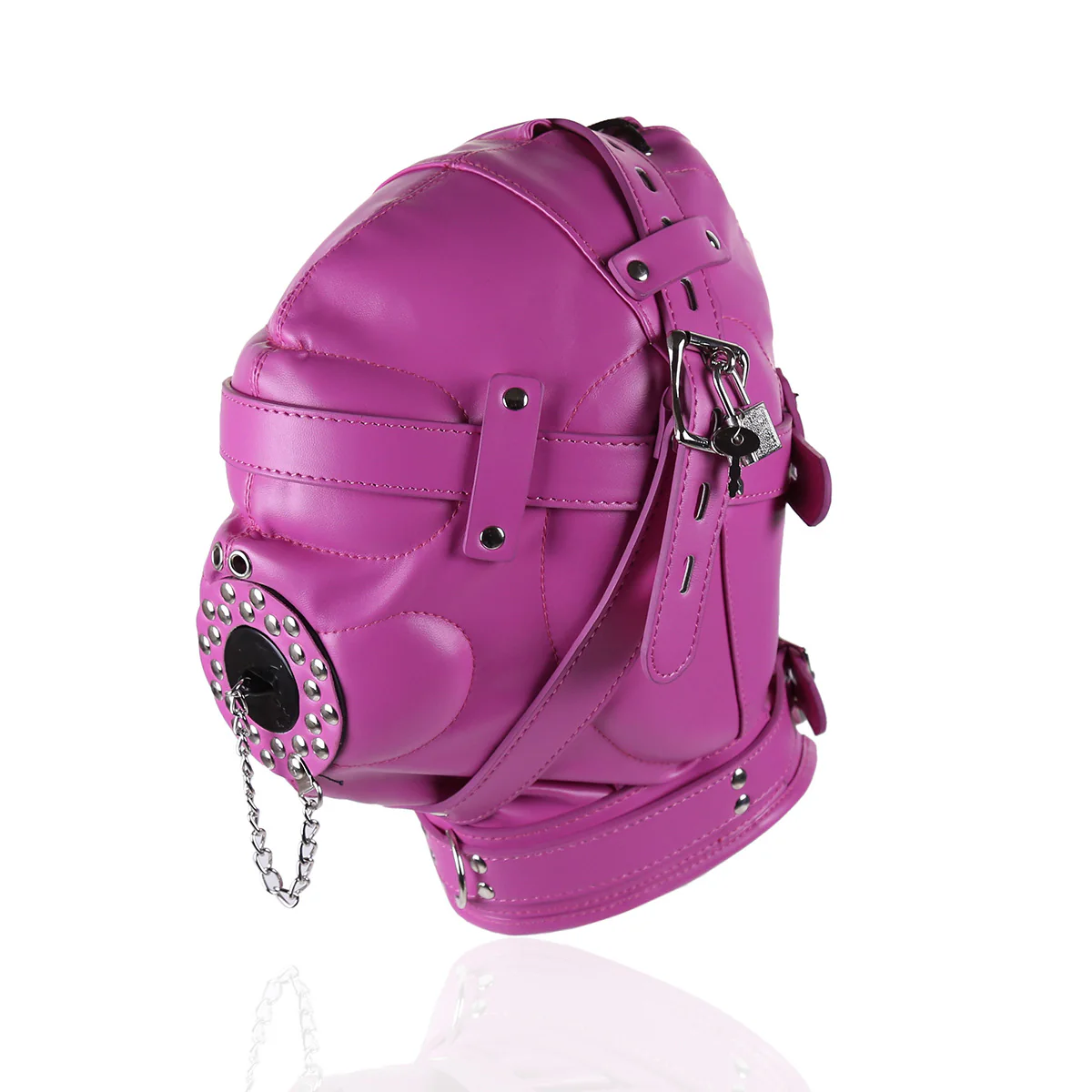 BDSM Face Mask Head Hood Bondage Restraints With Lid - Image 6
