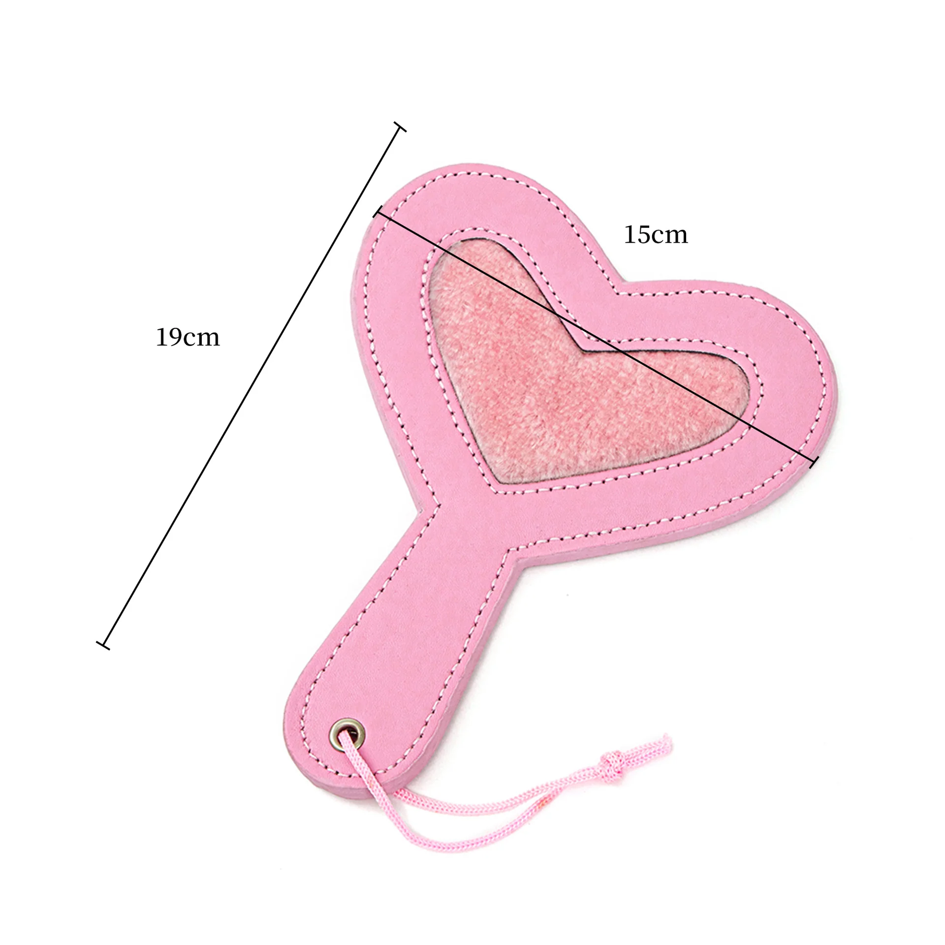 BDSM Pu Leather Love Shaped Sex Paddles - Image 2
