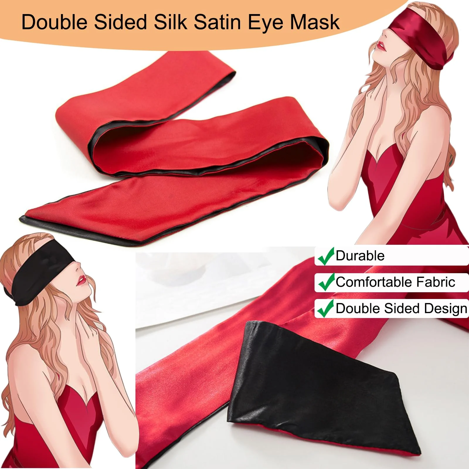 BDSM Sex Bondage Blindfold Eye Mask - Image 2