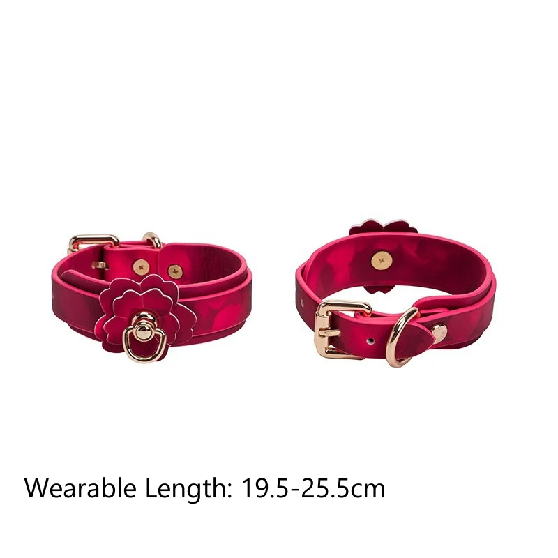 BDSM Temperature-sensitive Color-changing Cherry Handcuffs & Footcuffs Set - Image 9