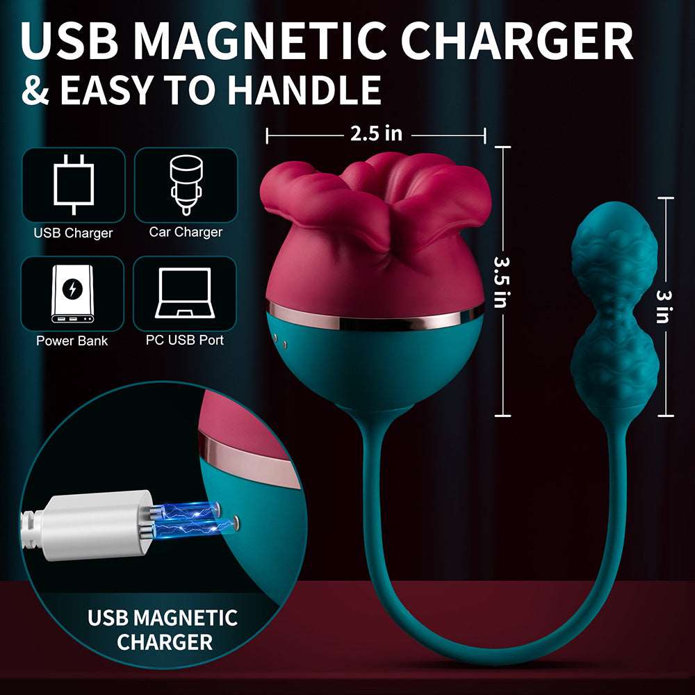 Big Mouth Vibrator 3 In1 Tongue Licking Suction G Spot Vibrator With Vibrating Dildo - Image 5