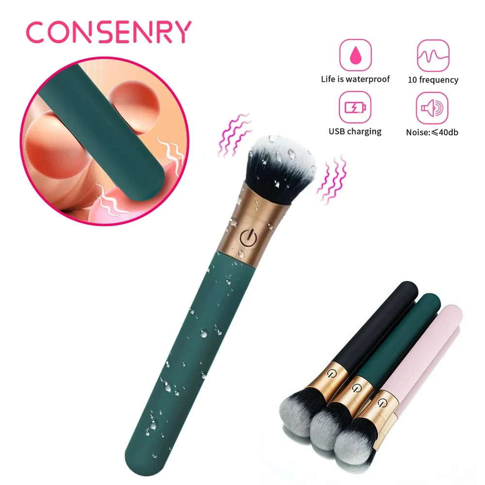 Brush Vibrator 2.1 for Women G-Spot Nipple Clitoral Makeup Stimulator - Image 10