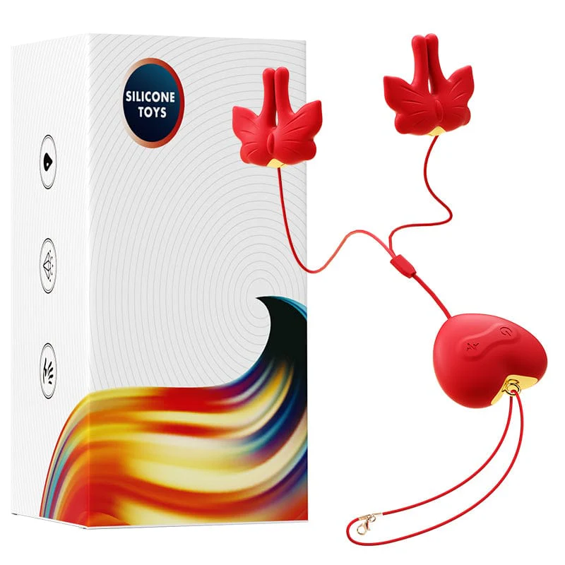 Butterfly Vibrating Neck-hanging Nipple Clamp Sexual Pleasure Tool - Image 3