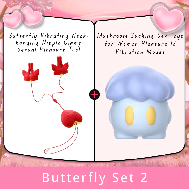 Butterfly Vibrating Neck-hanging Nipple Clamp Sexual Pleasure Tool - Image 5