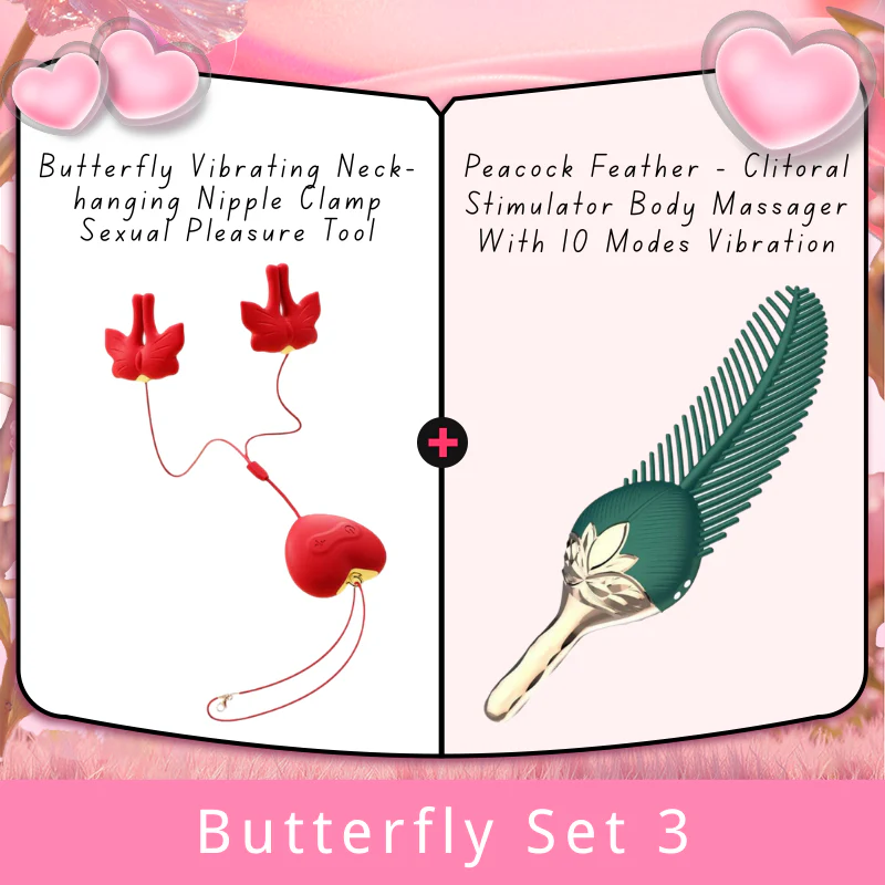 Butterfly Vibrating Neck-hanging Nipple Clamp Sexual Pleasure Tool - Image 6