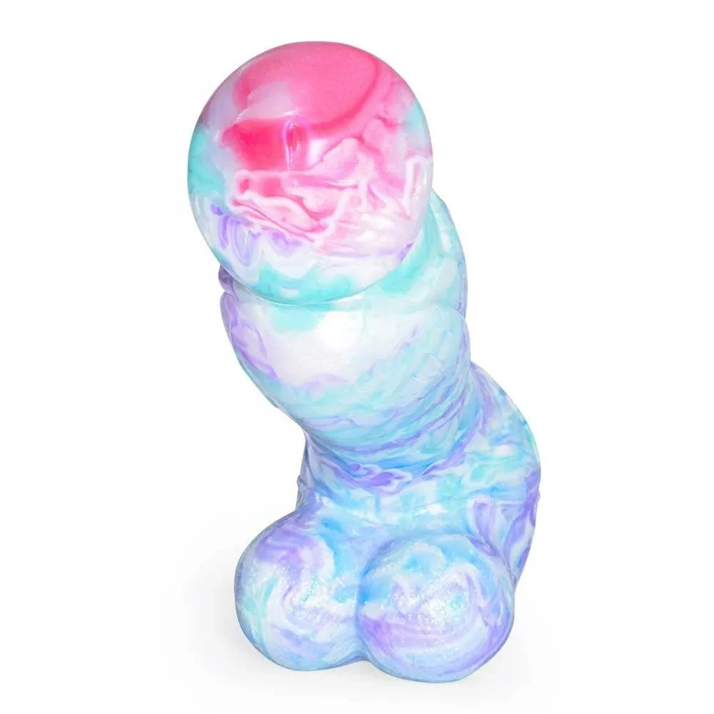 Colorful Soft Mushroom Head Silicone Artificial Dildo - Image 2