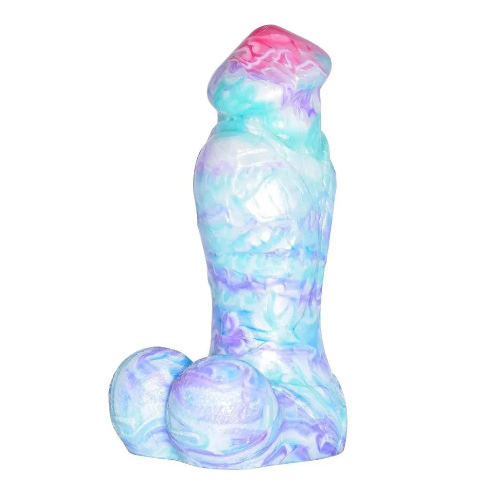 Colorful Soft Mushroom Head Silicone Artificial Dildo - Image 7