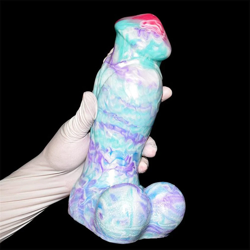 Colorful Soft Mushroom Head Silicone Artificial Dildo - Image 8