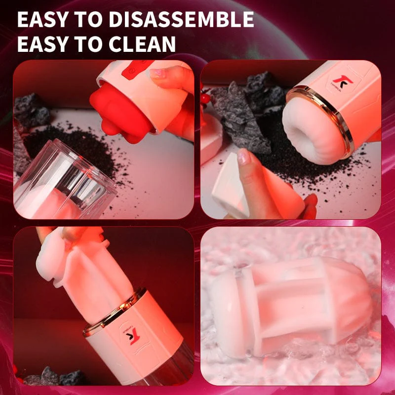 3 In 1 Detachable Fully Automatic Tongue Licking Suction Vibration Male Stroker - Image 5