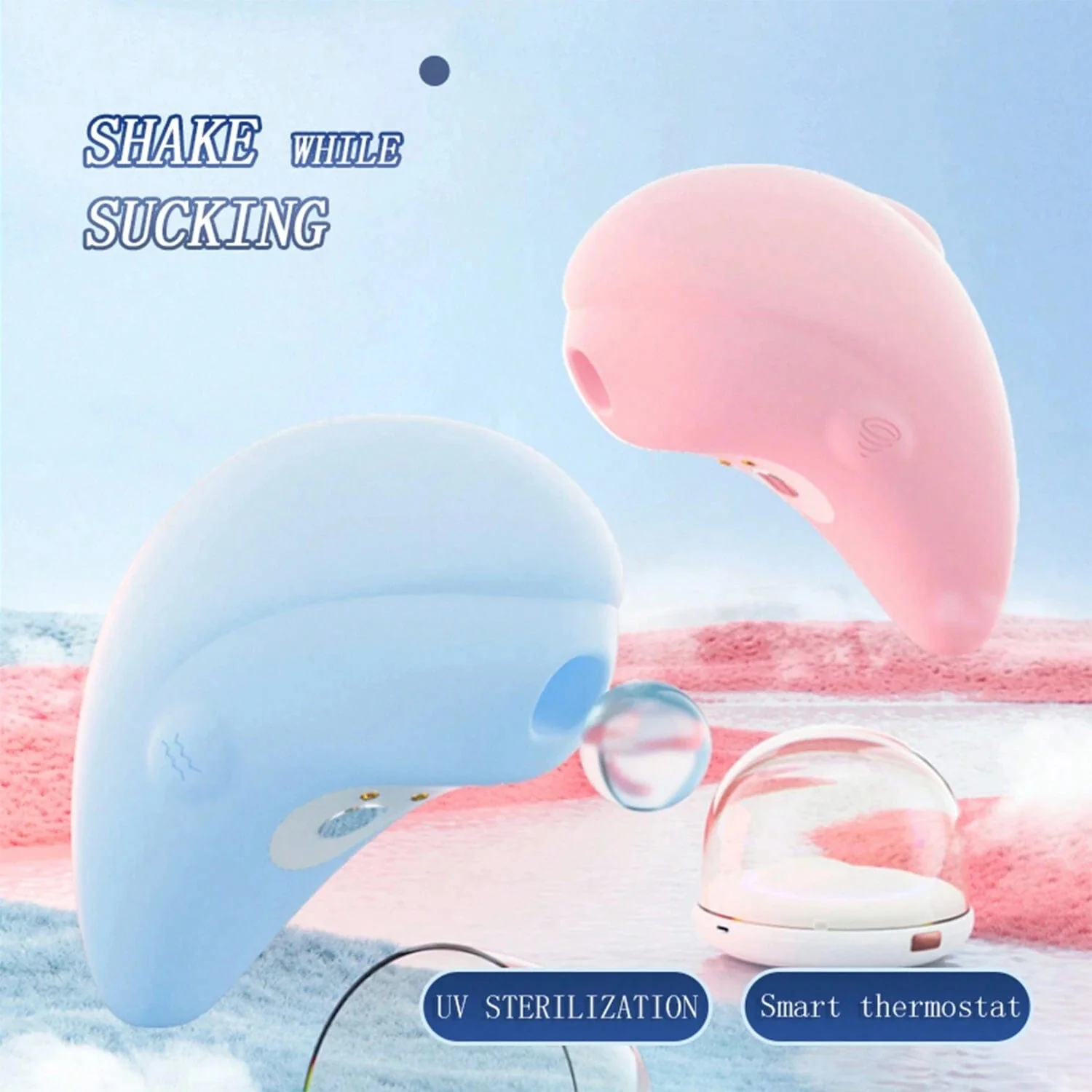 Dolphin Heating Sucking Vibrator With Sterilization Shell - Image 2