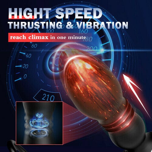 Double Lock Ring Sperm Prostate Massager Remote Control Anal Plug - Image 4