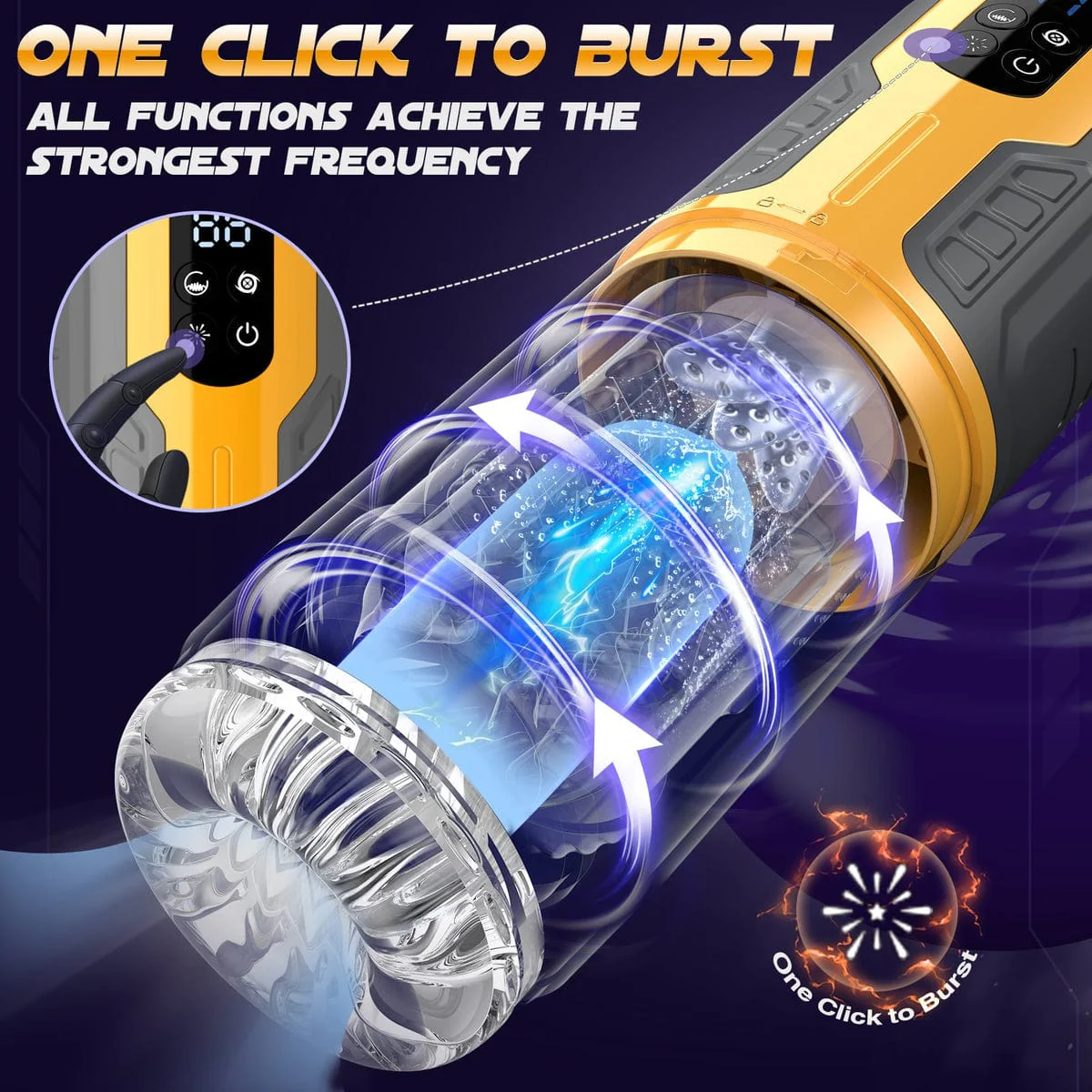 Dual Stimulation Thrusting and Rotating Vibrating Male Msturbation Toy - Image 8