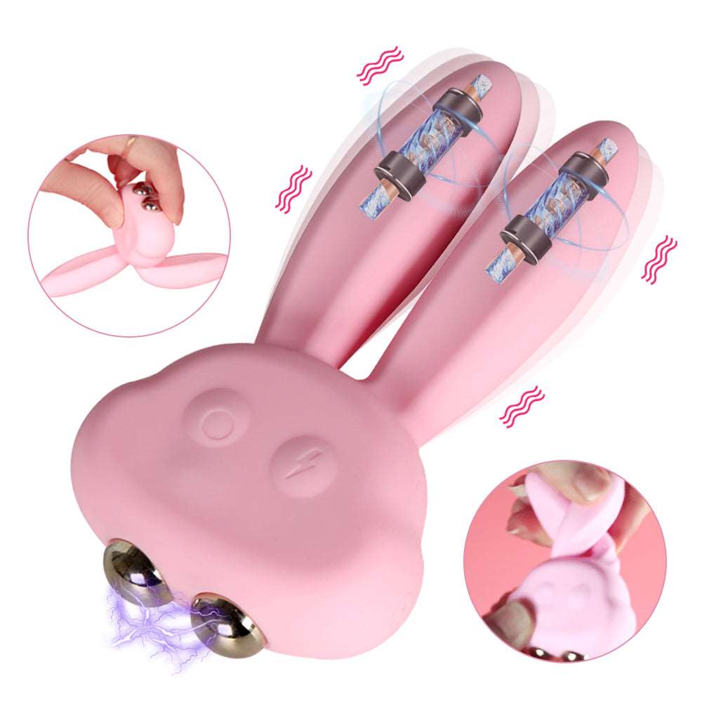 Electric Shock Rabbit Vibrator Cute Shaped Nipple Massager Clitoris Stimulator - Image 2