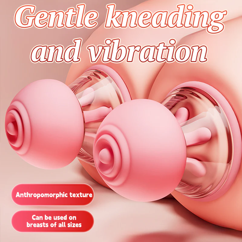 First Kiss 2 in 1 Kneading Nipple Clamps Breast Massager - Image 4