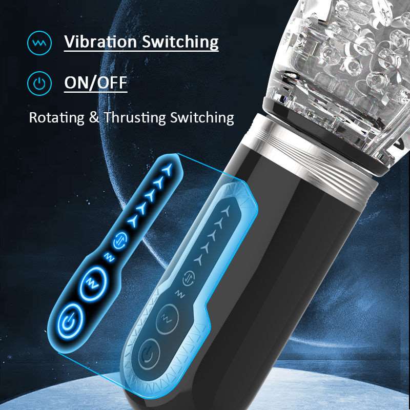 Gawk Gawk 6000 Amber 5.0 Double Egg Vibrators 5 Thrusting 7 Vibrating Oral Sex Handheld Male Masturbator - Image 2