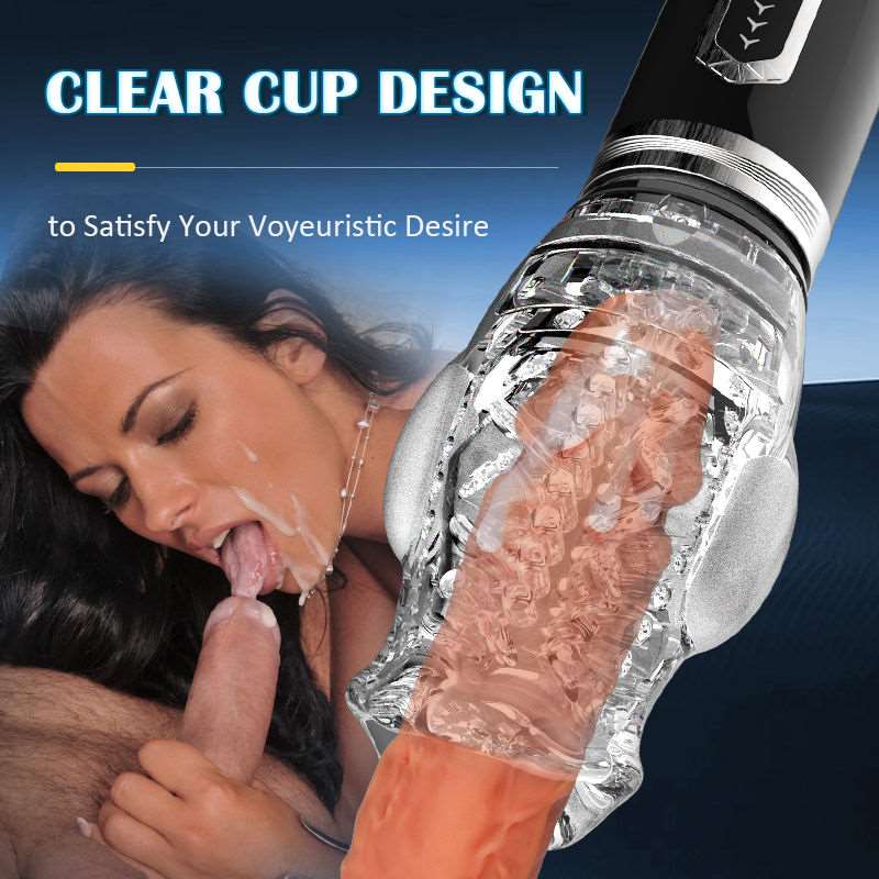 Gawk Gawk 6000 Amber 5.0 Double Egg Vibrators 5 Thrusting 7 Vibrating Oral Sex Handheld Male Masturbator - Image 7