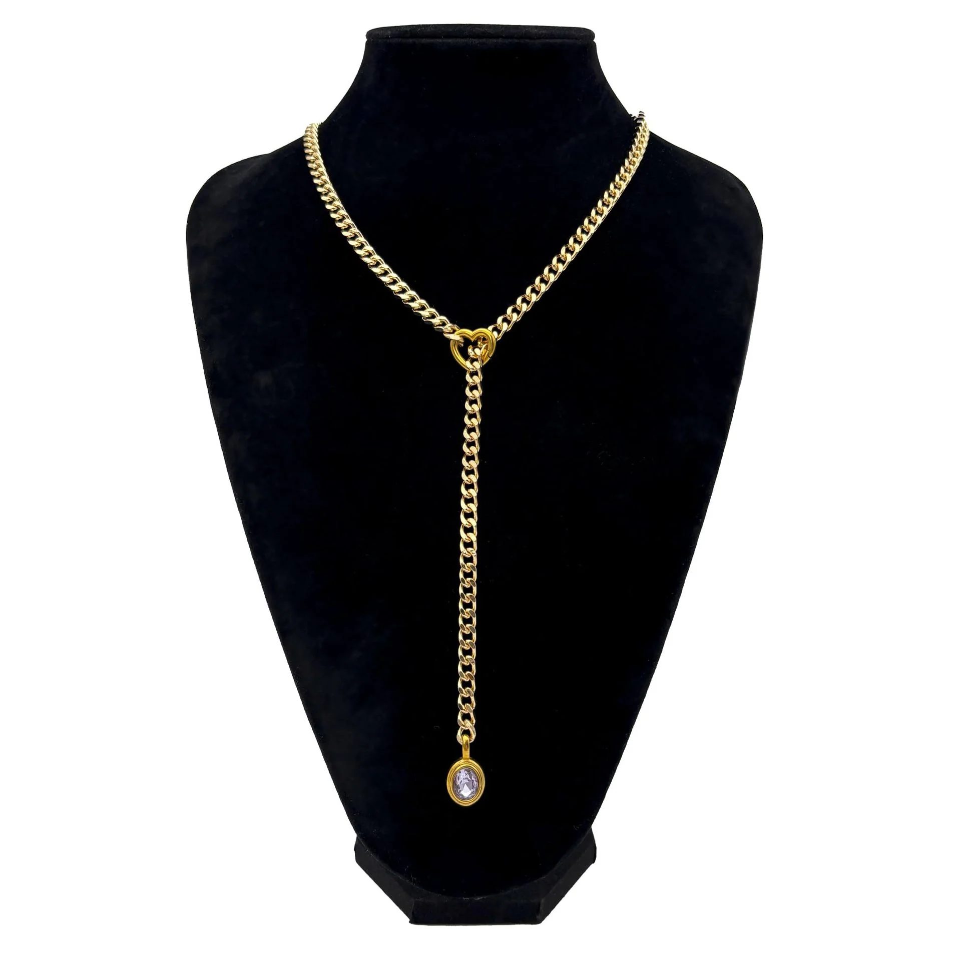 Heart Crystal O-ring Slip Chain - Image 2