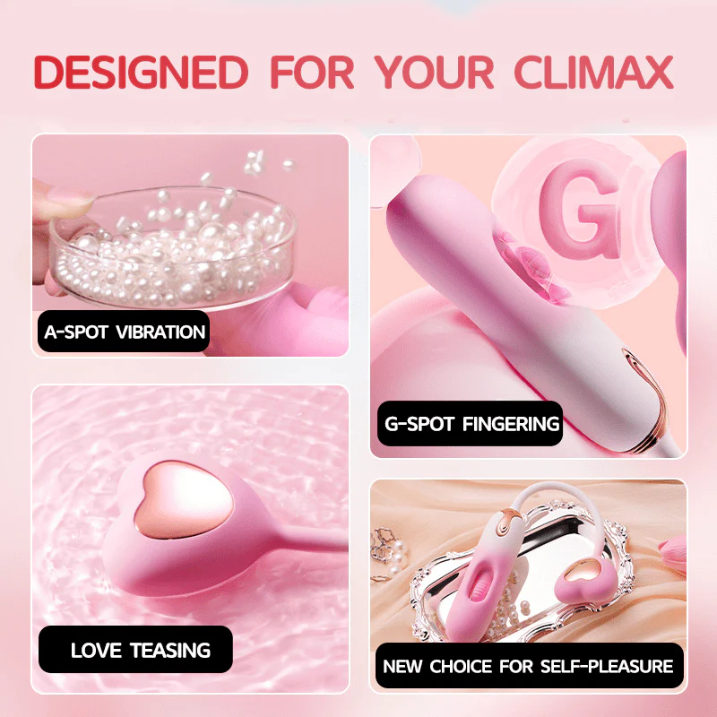 Heart-shaped Hollow Vibrating Egg Slaps and Vibrates - Image 2