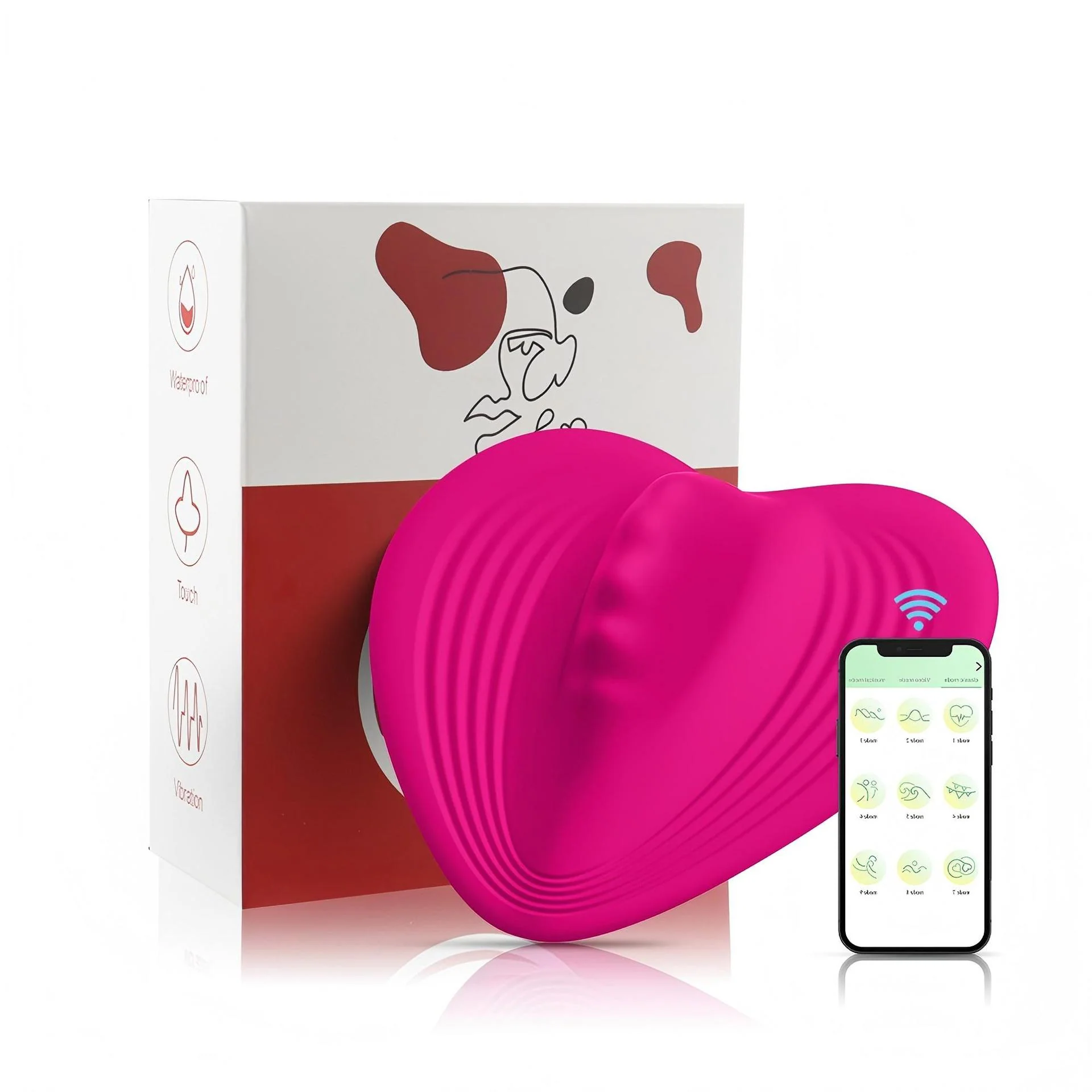 Heart-Shaped Invisible Wireless Remote Control Wearable Vibrator - Image 5