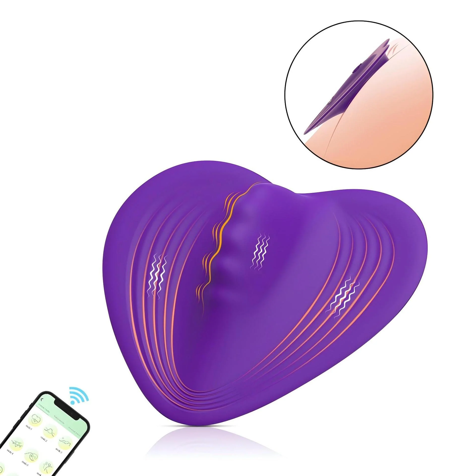 Heart-Shaped Invisible Wireless Remote Control Wearable Vibrator - Image 7