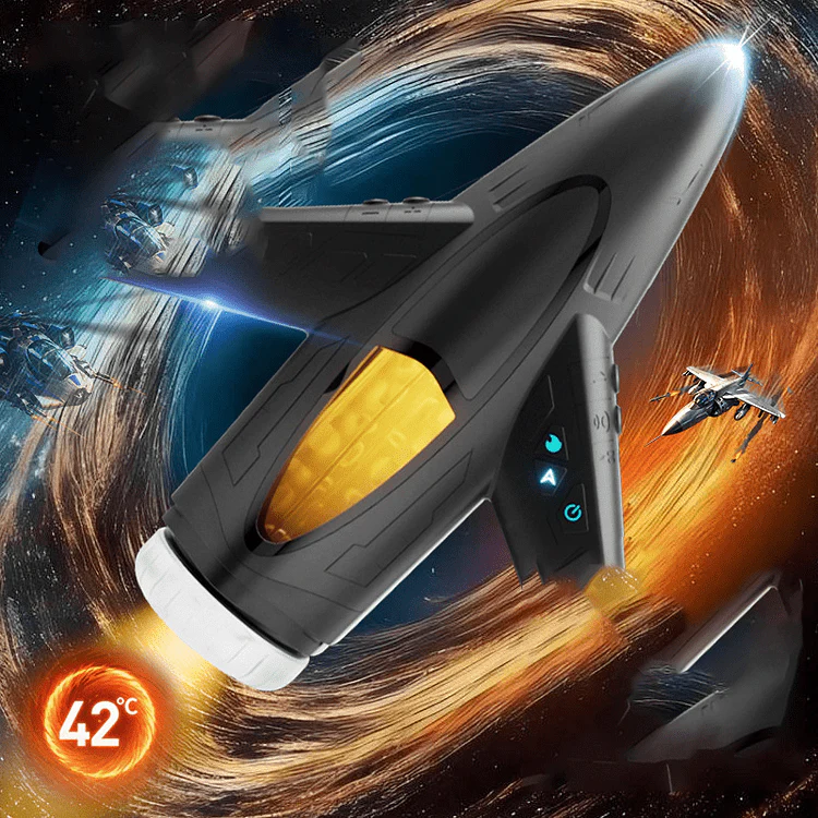 Jet Fighter Retractable Vibrating Heated Male Masturbator - Image 4