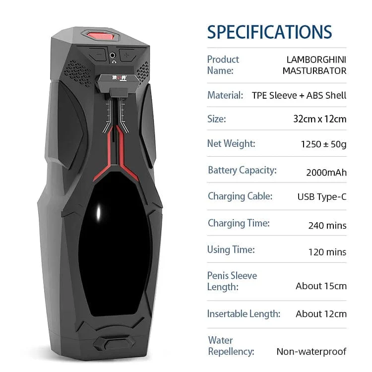 Lamborghini Automated Penetration Intelligent Pleasure Male Masturbator with Magnetic Key Lock - Image 2