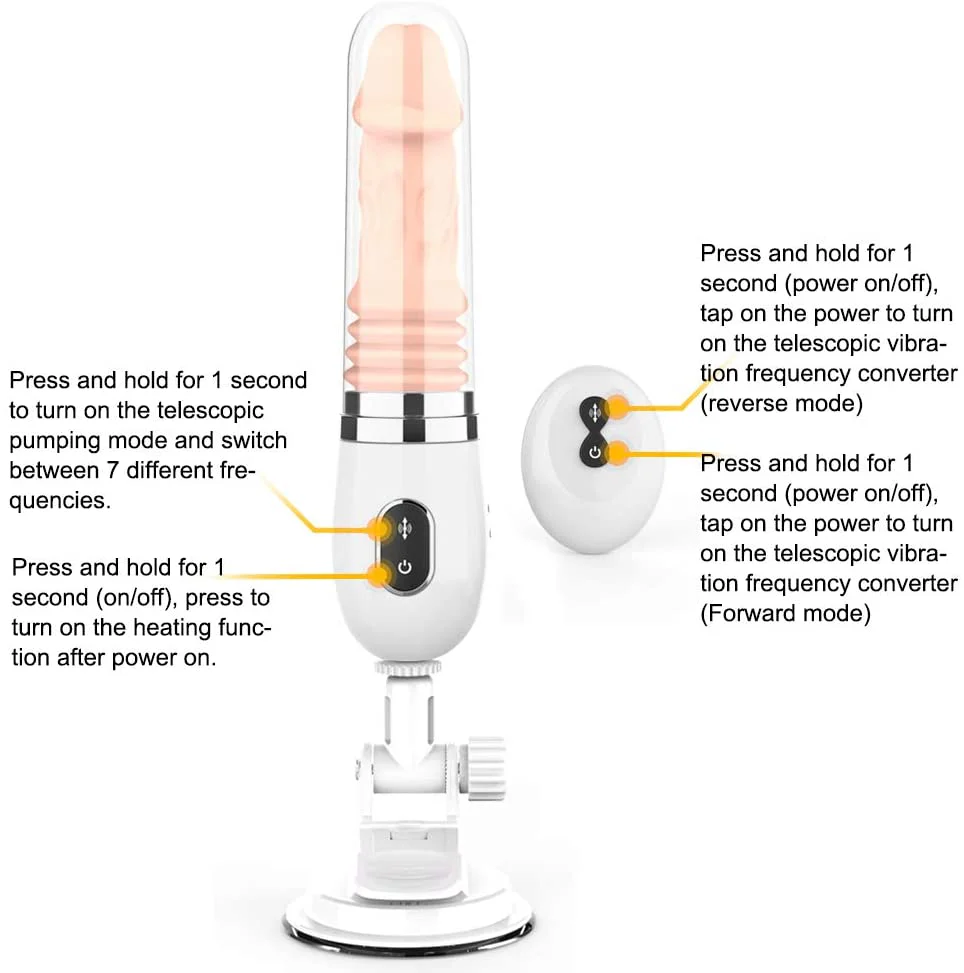 Small Dildo Machine Suction Cup Vibrant Toys with Remote Control - Image 2