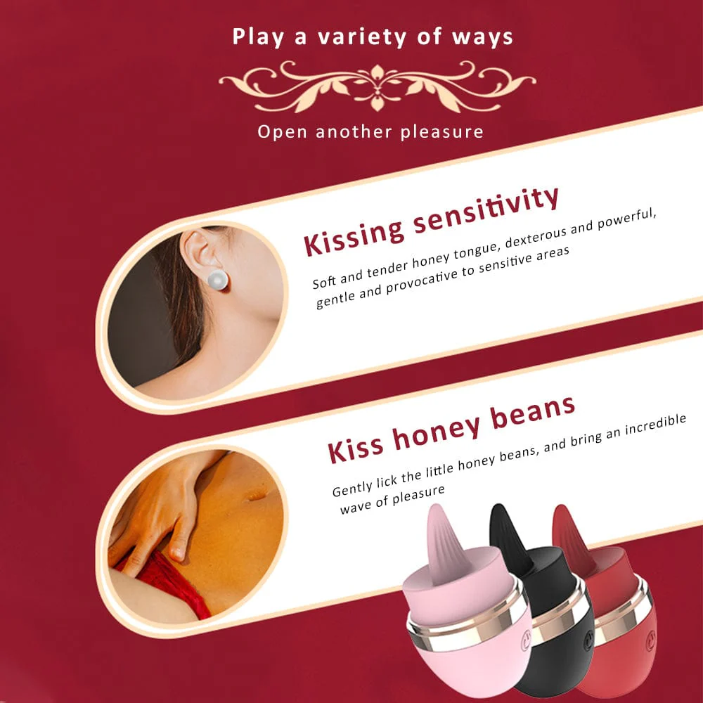 Licking Tongue 10 Modes Egg Vibration Medical Silicone - Image 9